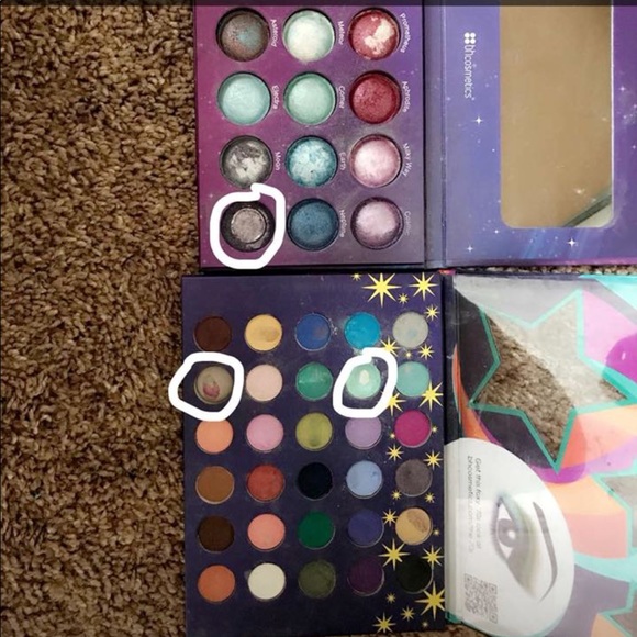 Variety of brand makeup